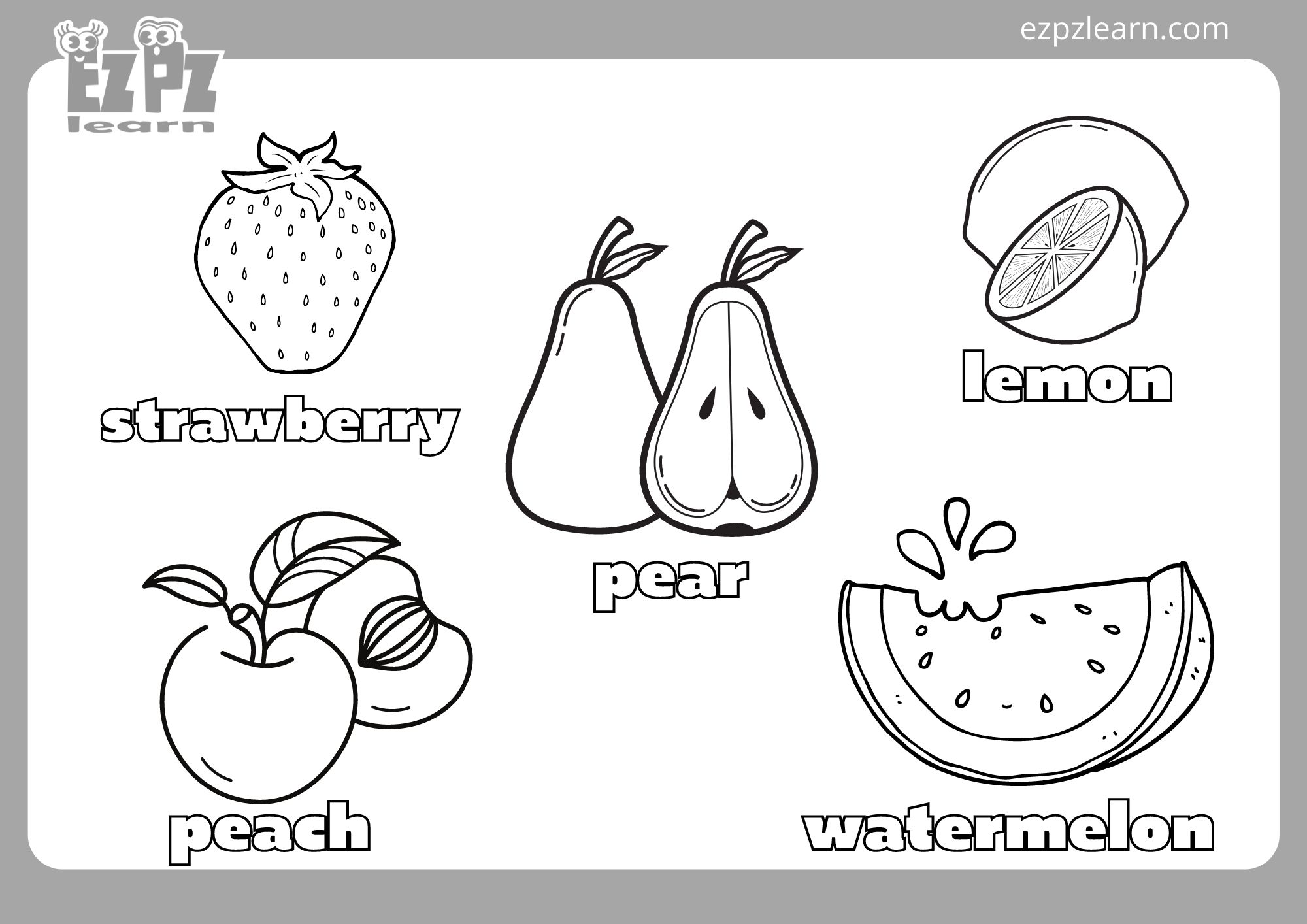 Fruit Coloring page3